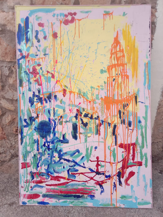 No title - Mixed media on ply - 117x177cm
